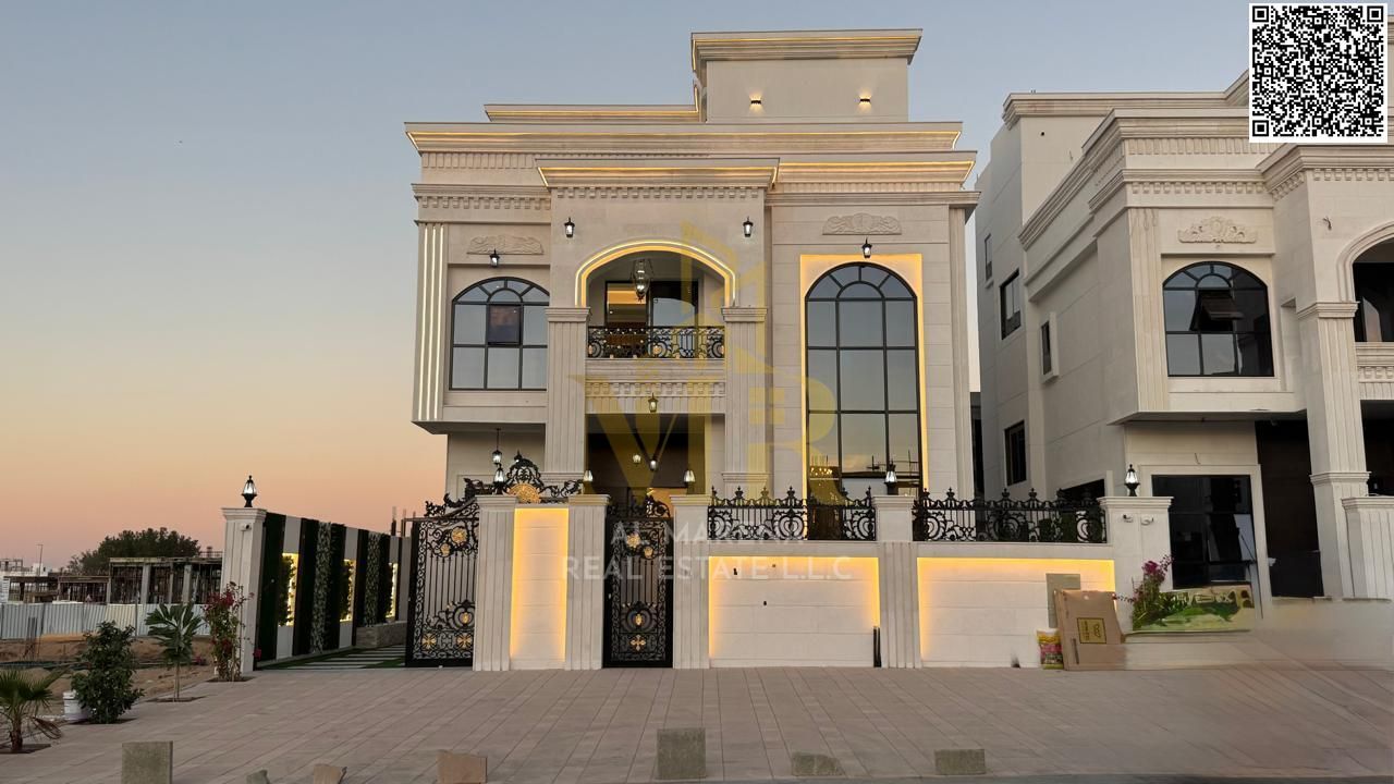 Premium Villa with Excellent Setback for Sale in Al Helio 2 – Ajman 6 Master Bedrooms | Two Floors + Rooftop | Maid Room | Large Rooftop | Regis