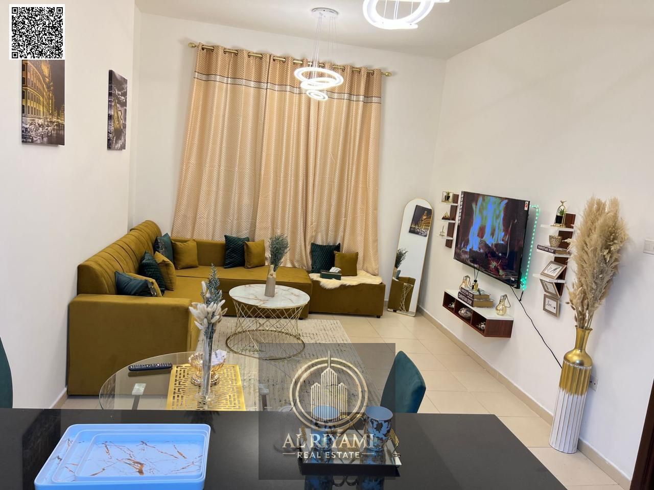 Furnished one-bedroom apartment for monthly rent, including bills, in City Tower.