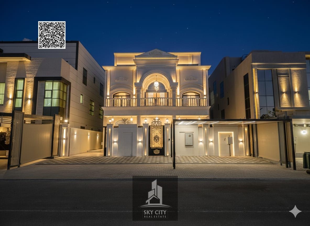 Villa for sale on Sheikh Mohammed Bin Zayed Road, ready to move in, with electricity, water, and air conditioning, and an elevator for the elderly.