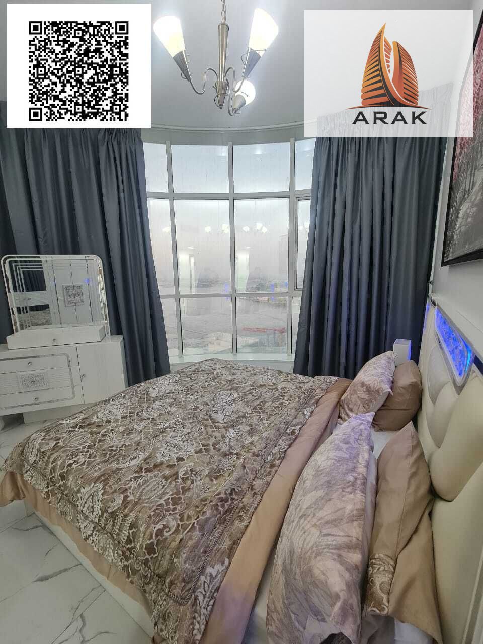 3 Bedroom Super Deluxe Apartment – Creek View Location: Al Waha Tower 2 Ajman – Ajman Stunning open view overlooking the creek