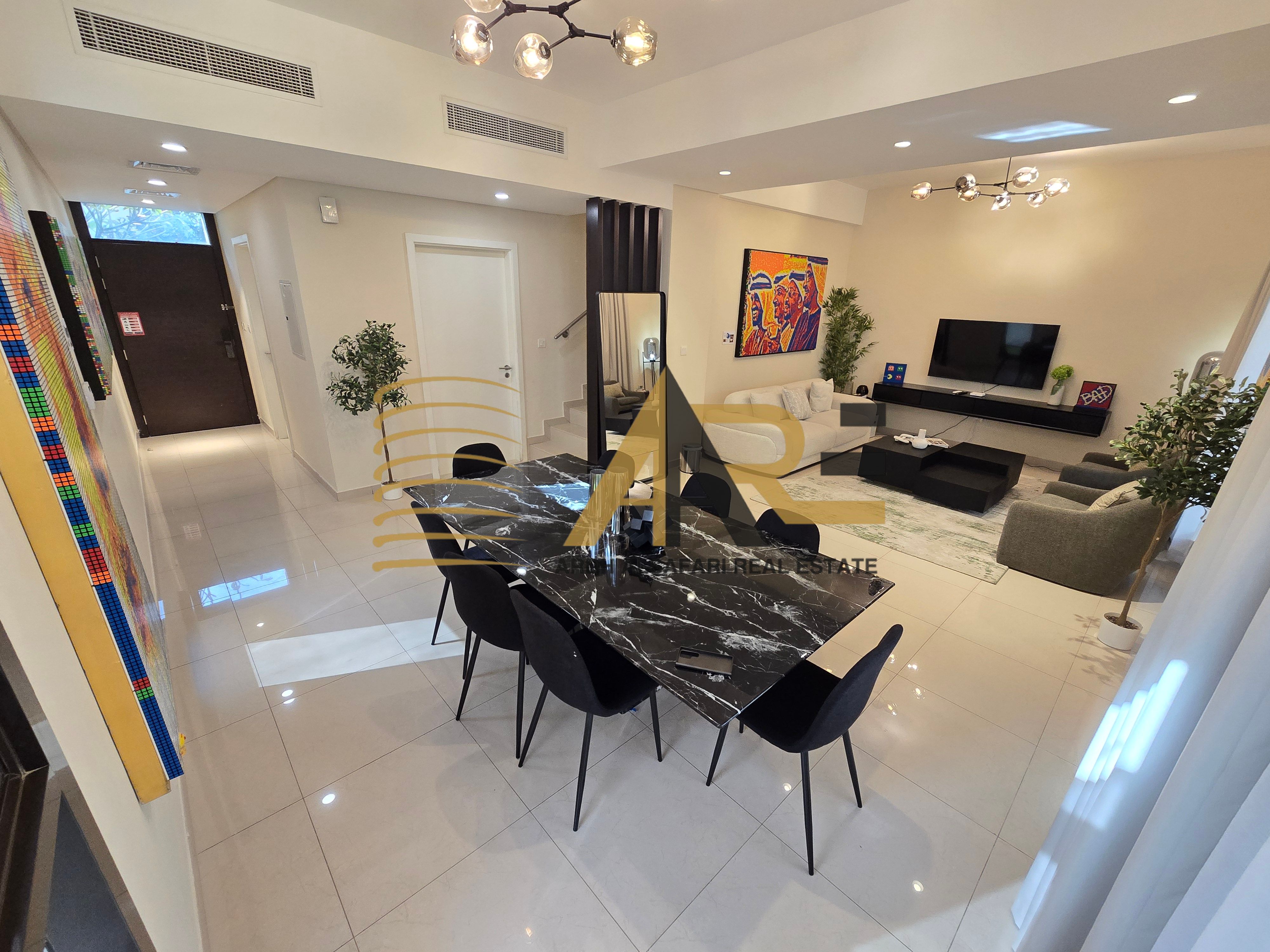 Corner unit Fully Furnished luxurious 3BR Townhouse villa in Nasma Residence Sharjah