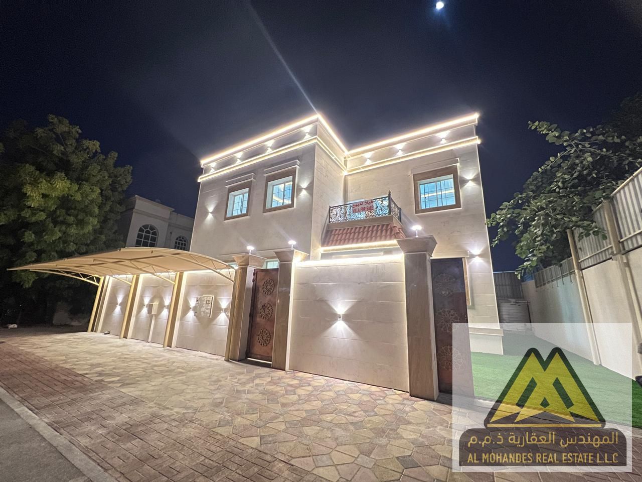 Villa for Sale in Al Rawda 3 Ajman – Opposite a Mosque, 5 Master Bedrooms, 4,000 sq. ft. , Electricity, Water & AC Included, AED 1,950,000