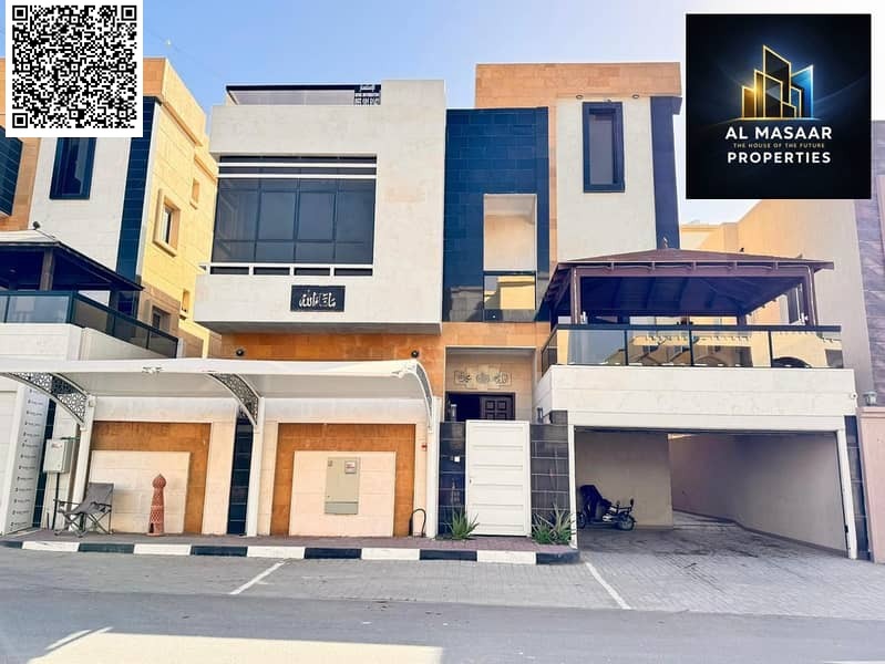 Investment opportunity: Two-story villa with a rooftop terrace, price includes electricity, water, and air conditioning. Freehold ownership available