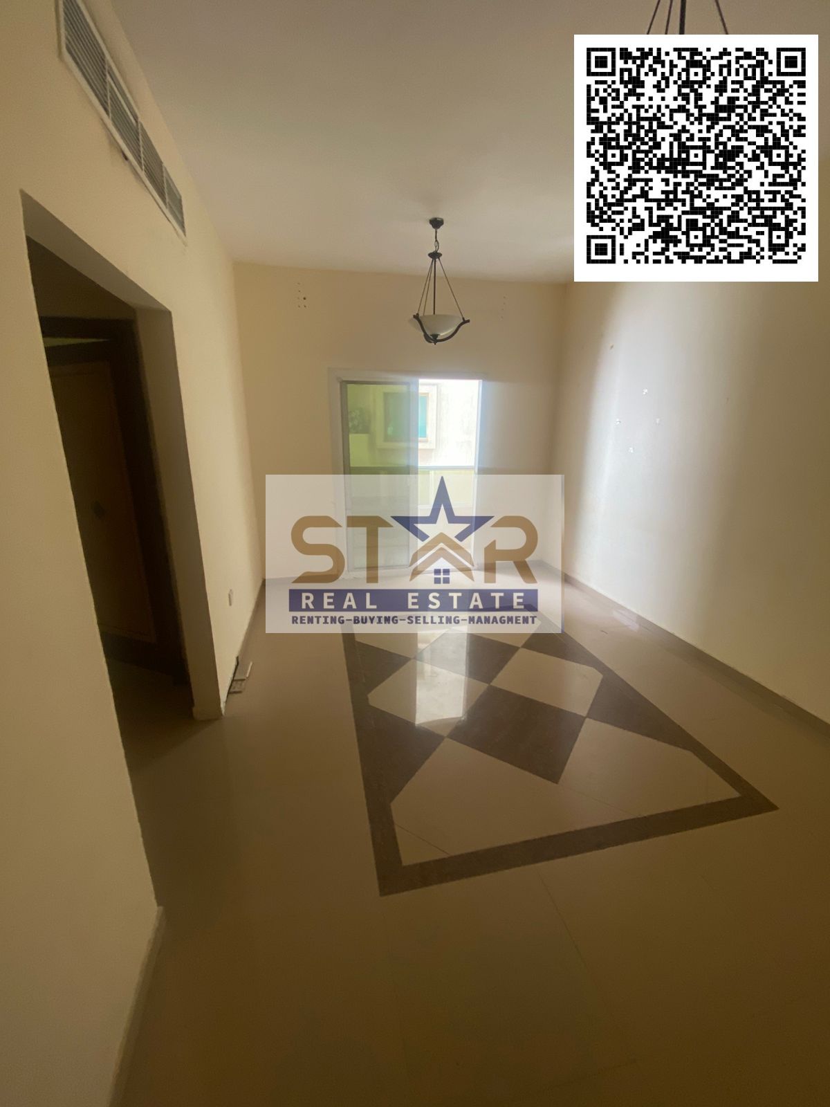 One-bedroom apartment with a living room, one bathroom, and a balcony for annual rent in Ajman, Al Hamidiya 1 area