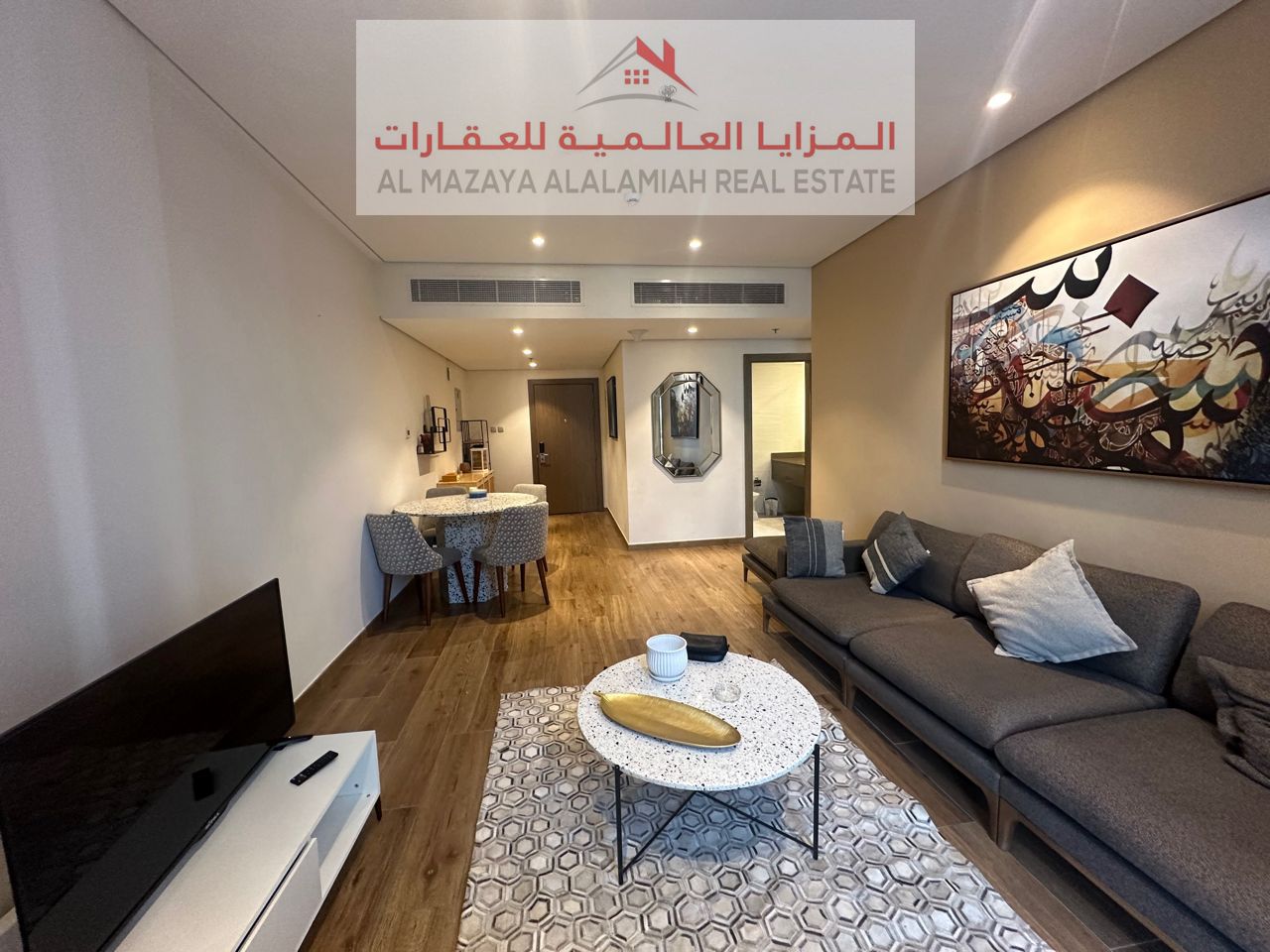 Furnished apartment with three rooms and a hotel hall in Al-Tirhab, next to the Pullman Al-Taawun Hotel, Sharjah