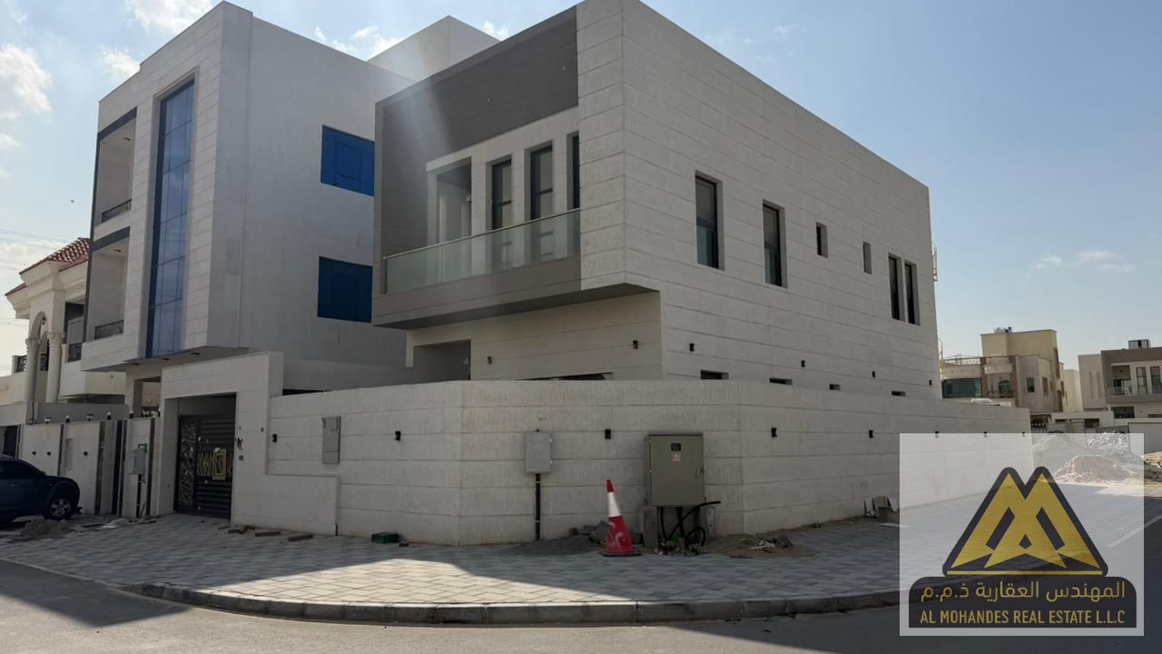 Villa for Sale in Al Yasmeen Ajman – Corner Plot, 5 Bedrooms + Majlis + Kitchen + Prep Kitchen, Parking with Shade, Land 3,014 sq. ft. , 0