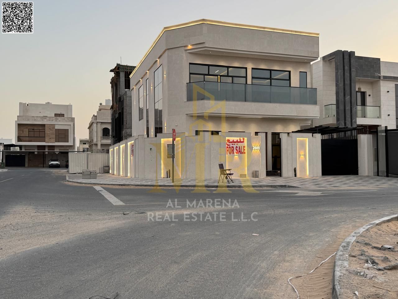 A villa with all registration and ownership fees included, on the main street, ready to move in, in the most prestigious areas of Ajman. Freehold owne