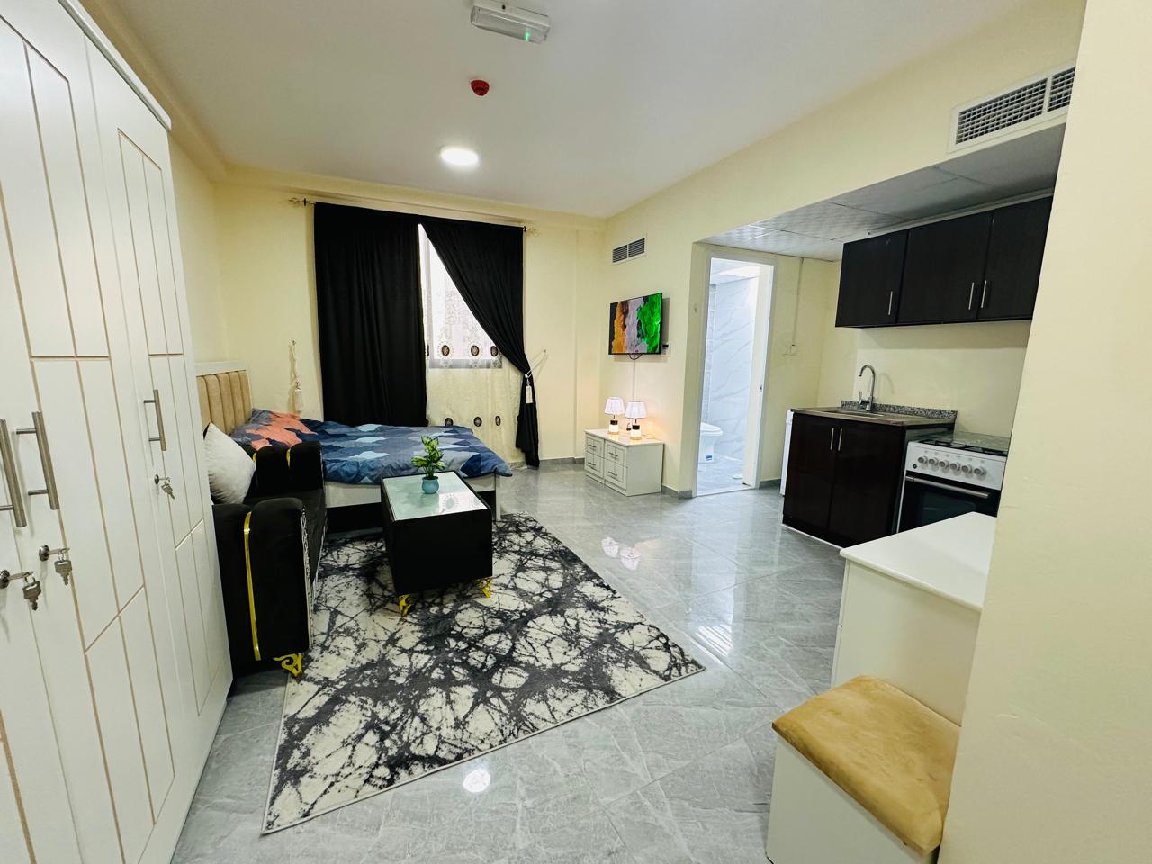 One bedroom and living room with new furnishings | Al Rashidiya 3 | Opposite the Ladies' Park | Includes bills and internet