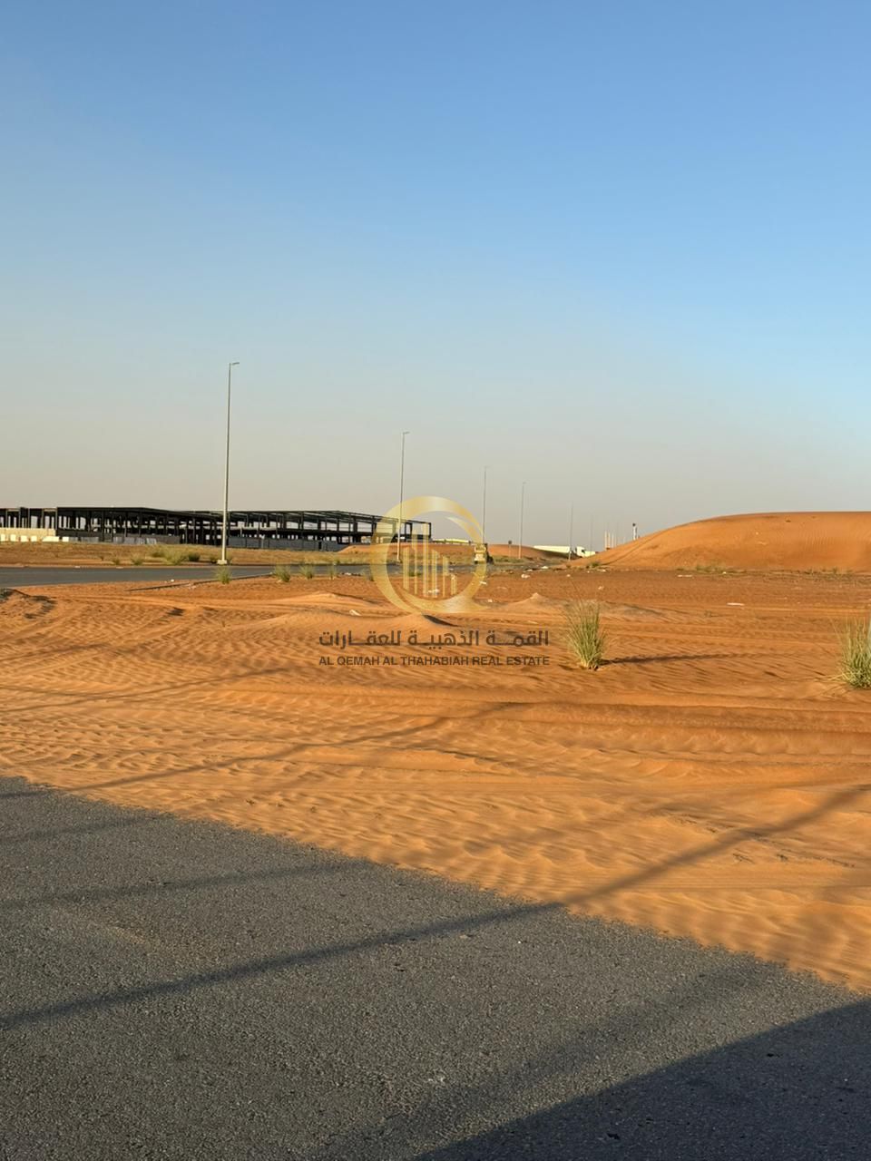 Industrial Land – Al Qasemia | Phase One • Area: 19,375 sq. ft. • Price per sq. ft. : 138 AED • Location: First row after the commercial area, very close