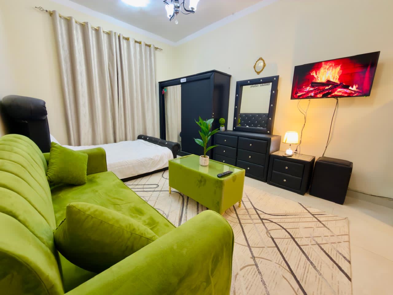 “Prime Studio in Al Rawda 2 | Semi-Separate Kitchen | All-Inclusive + Internet | Easy Access to Dubai & Sharjah. “