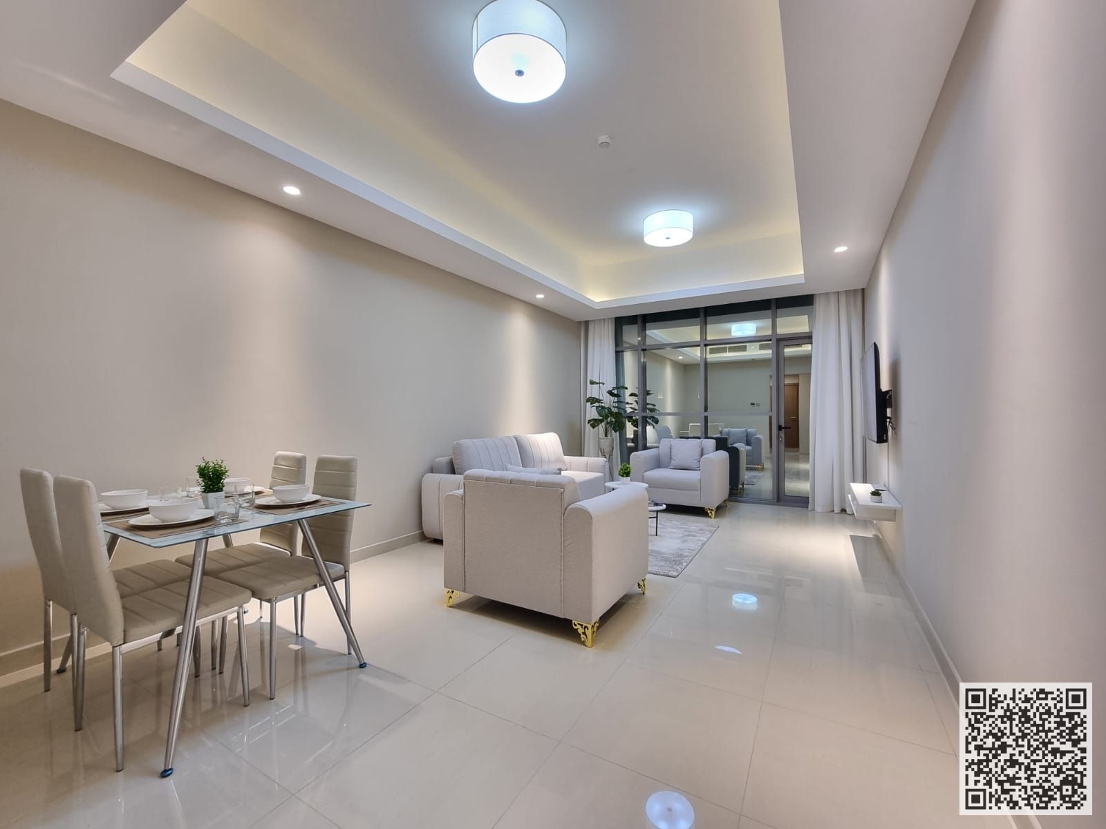 With an open view The most luxurious furnished one-bedroom apartment for monthly rent in Ajman Includes bills , with gym, pool, and parking