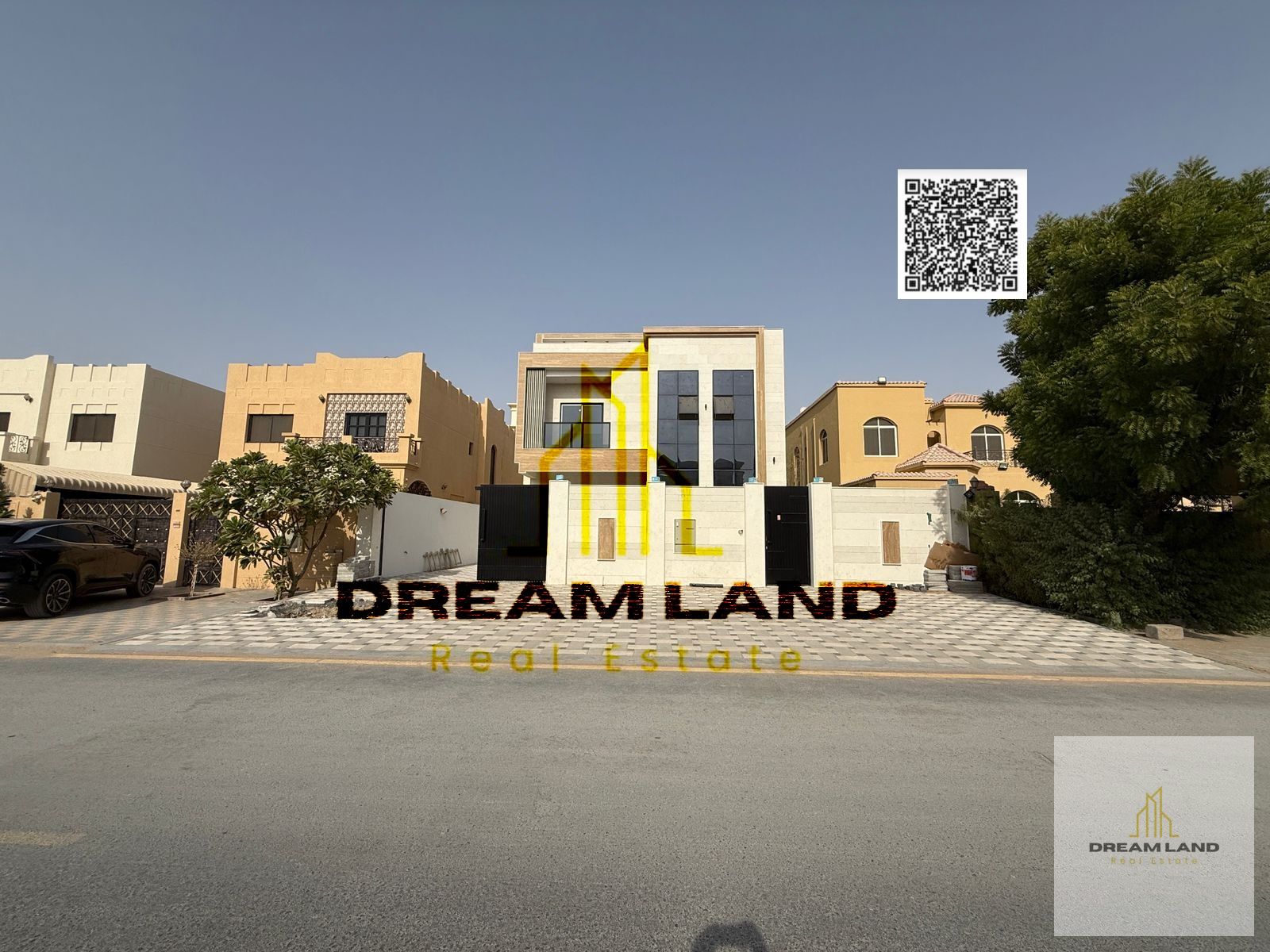 Amazing huge villa at the corner of 2 streets, consists of 5 master bedrooms with built in wardrobes, now for sale in upscale area,