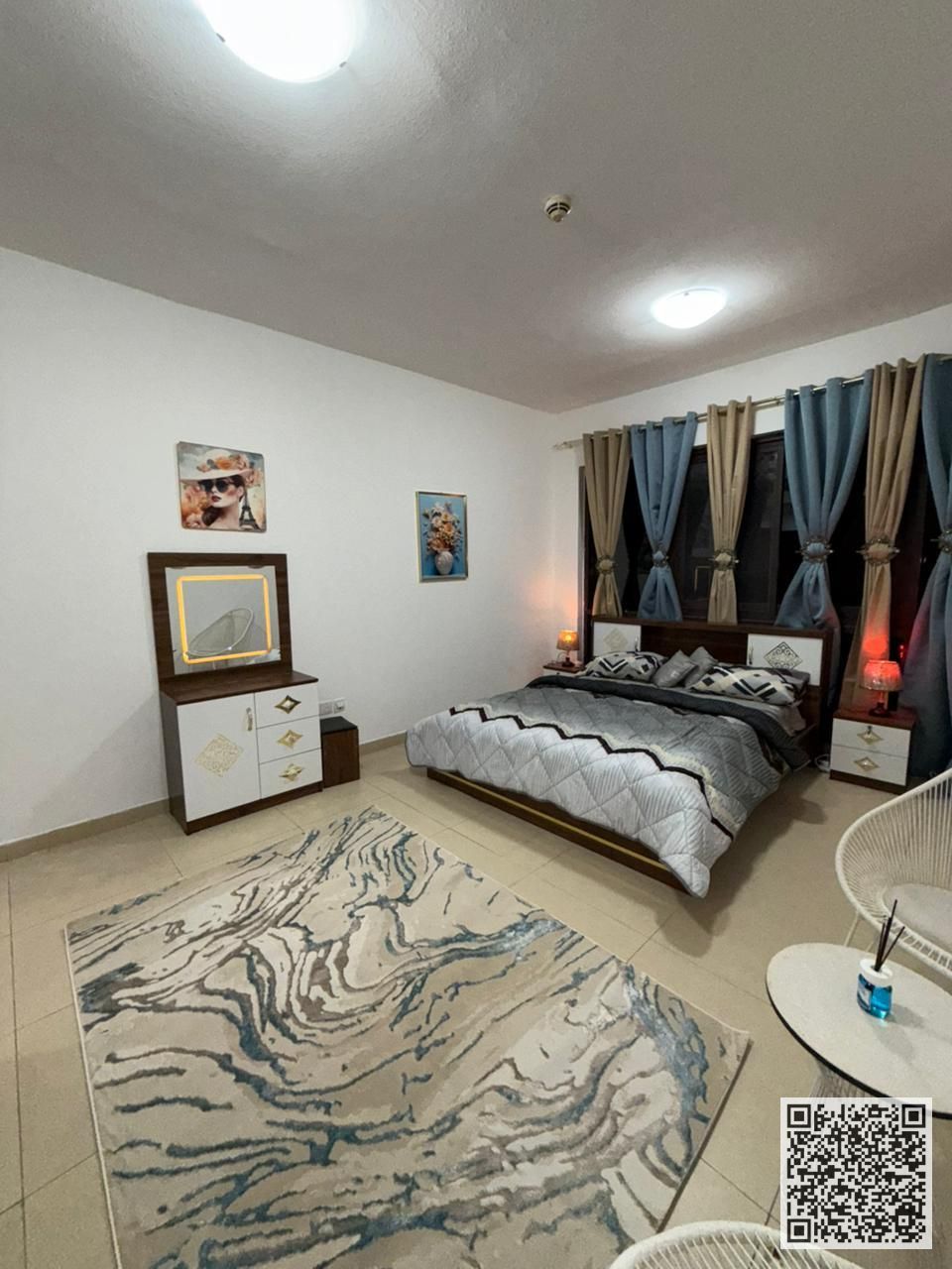 Luxurious and elegant fully furnished one-bedroom apartment with brand new, high-end furnishings in a prime location. Includes all bills, internet, an