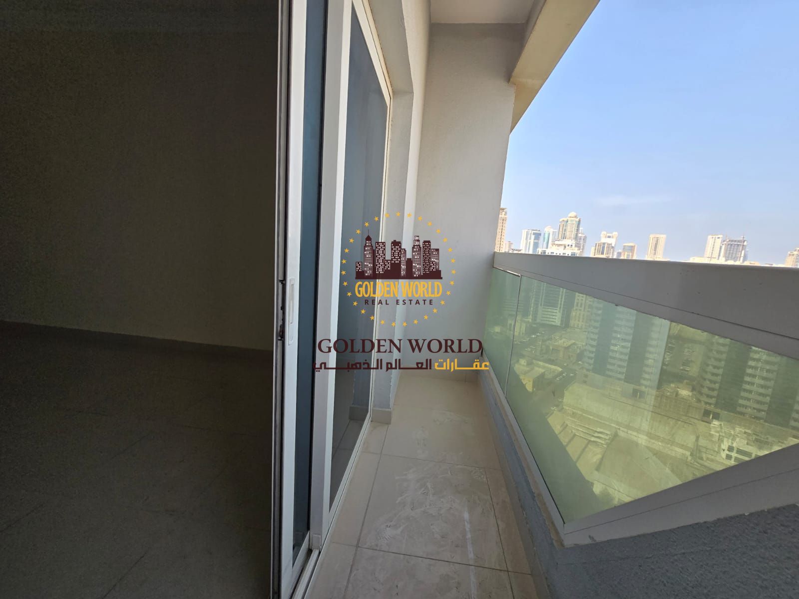 3BR + hall, balcony & parking, master + maid room, 3 baths, sunny open view, Al Taawun Sharjah (Dubai exit), 65K!