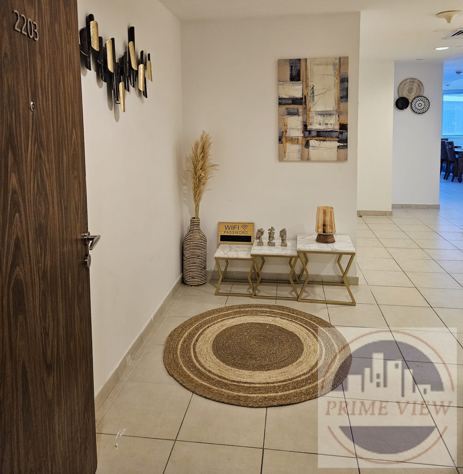 Specious fully furnished 3 BR+maid room in Executive tower