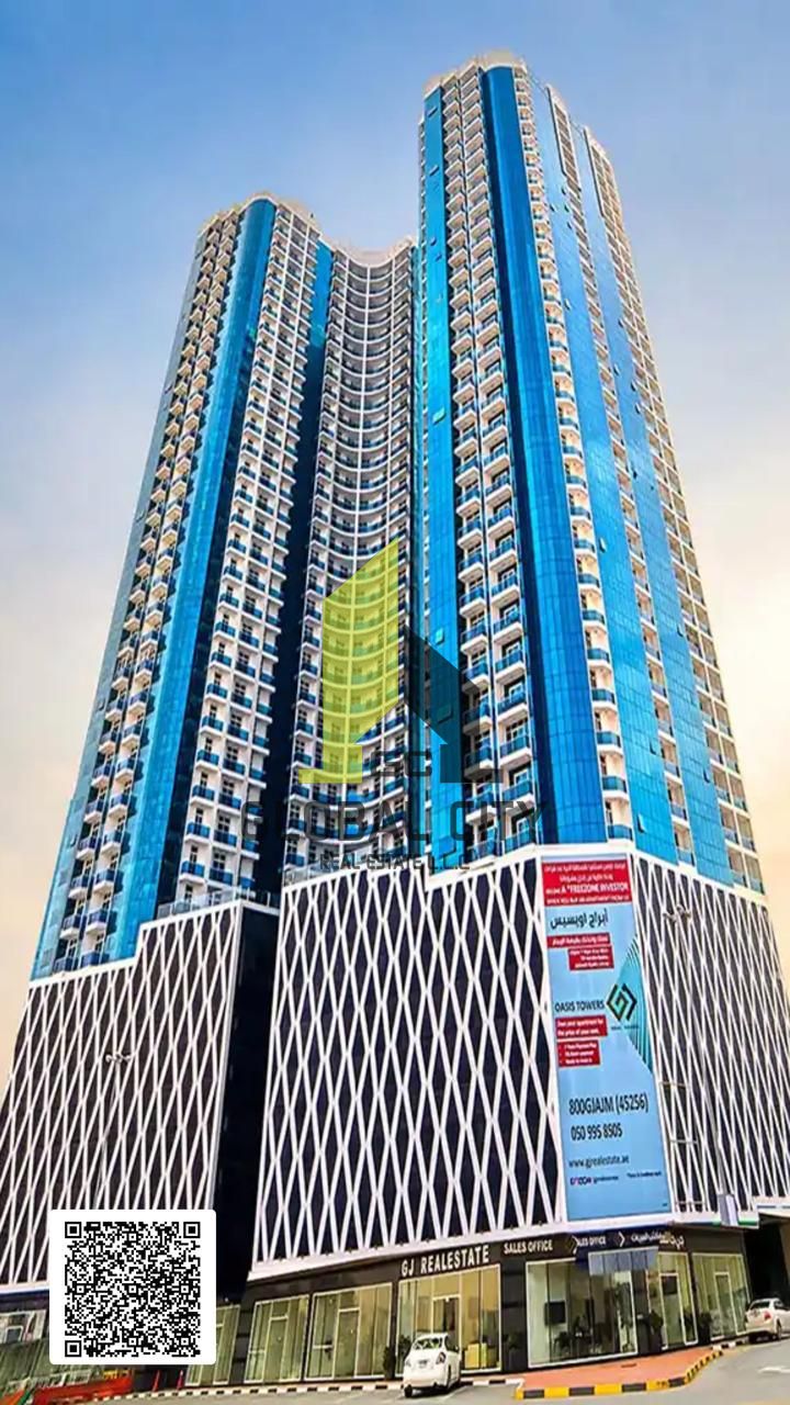 Spacious 3BR for Sale in Oasis Tower Ajman | 1,960 Sq Ft | With Parking | AED 996,000