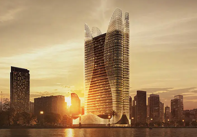 Luxury 1BR Apartment in Binghatti Skyhall with Burj Khalifa and Canal View on Main Road featuring Community Park view and flexible payment plan