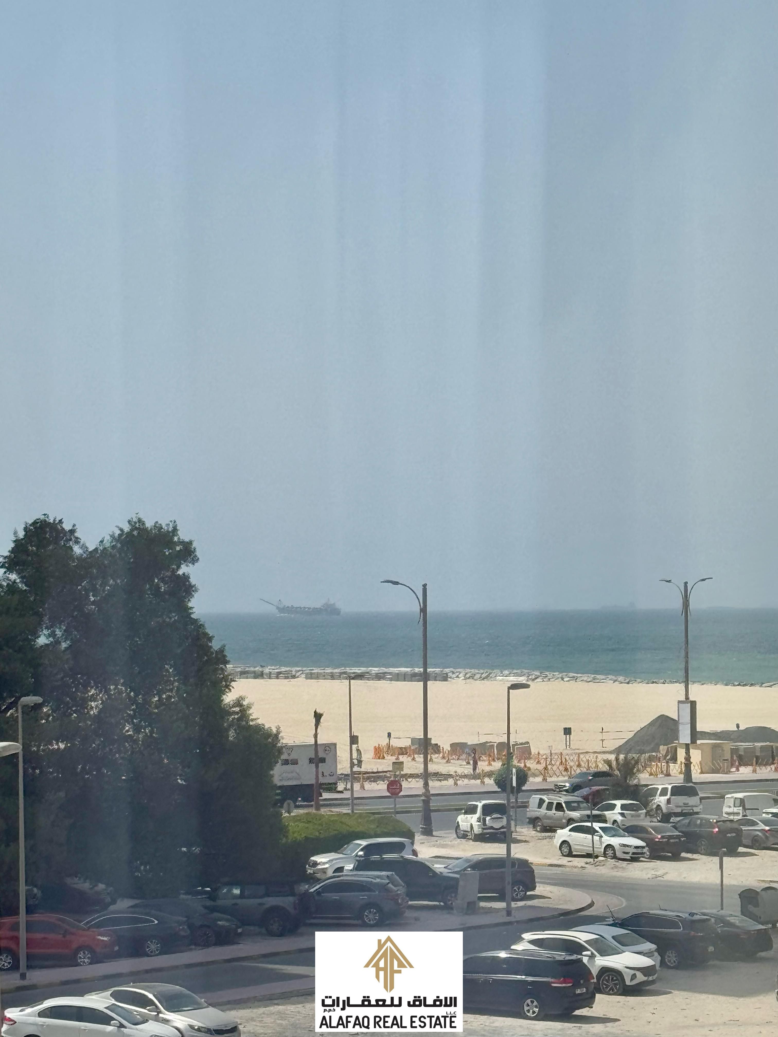 VIP Furnished 1-Bedroom with Full Sea View on Ajman Corniche – Al Andalus Building, All Bills Included, Premium Living