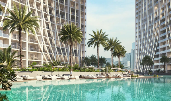 Luxury 1BR Apartment in Binghatti Skyrise with Burj Khalifa and Dubai Canal View on Main Road featuring full amenities and flexible payment plan