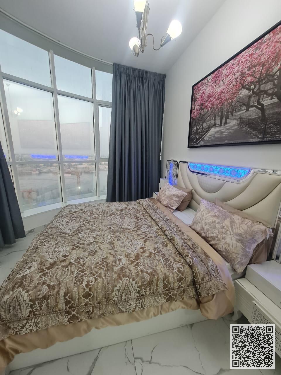 Three luxurious, fully furnished bedrooms and a living room for monthly rent in Ajman - Al Rashidiya 1 - Oasis Towers