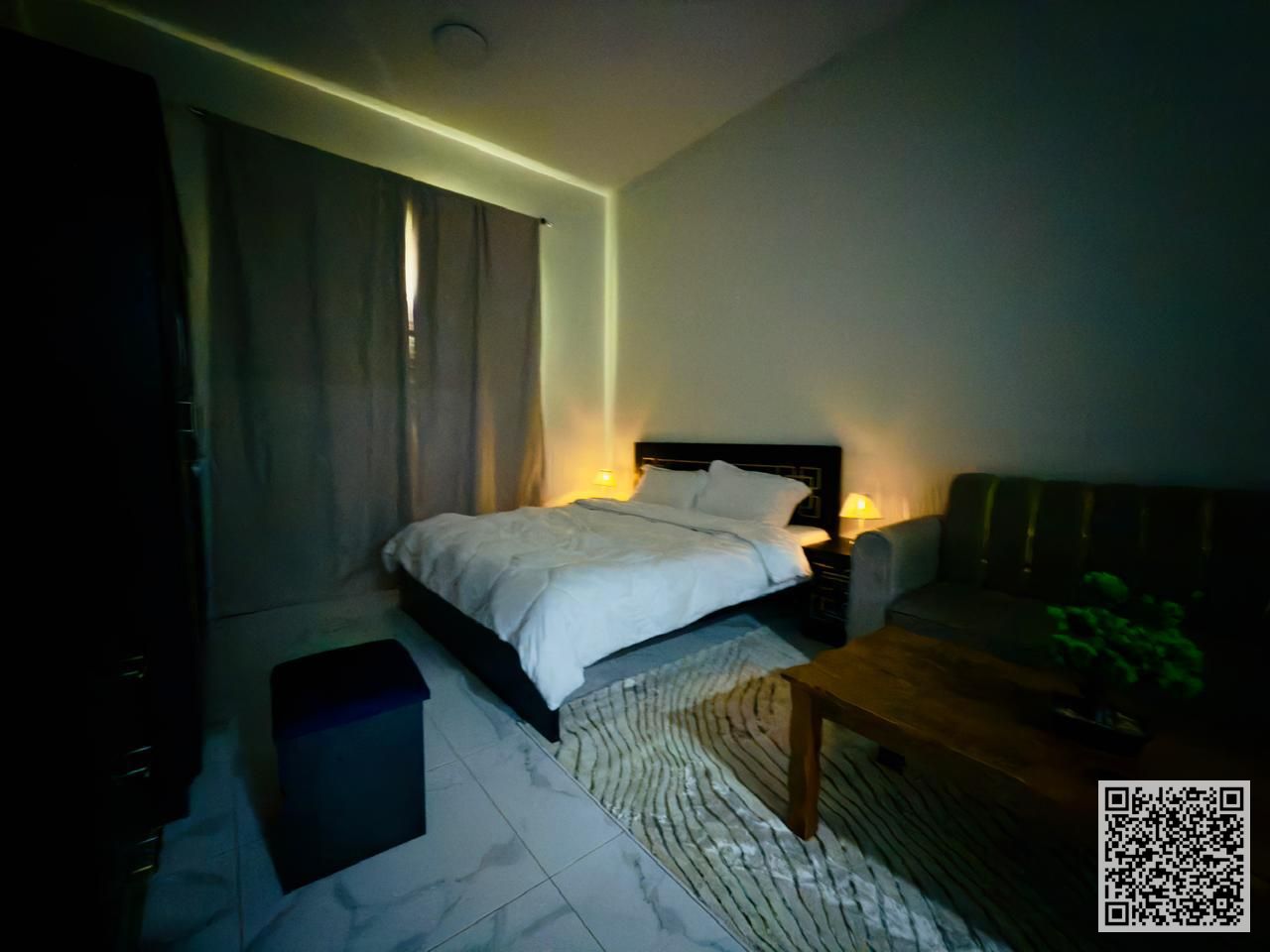 Furnished semi-detached studio apartment with hotel-style furniture for monthly rent in Ajman - Al Muwaihat 2