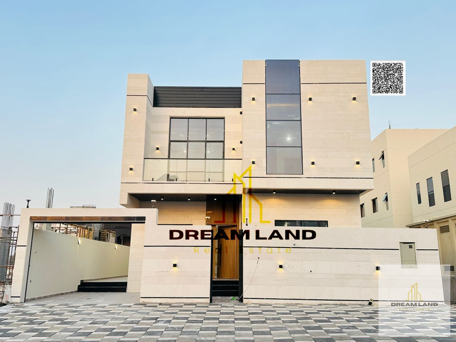 Including registration fees, Amazing villa consists of 5 master bedrooms with built in wardrobes and 2 reception halls, now for sale in upscale area,