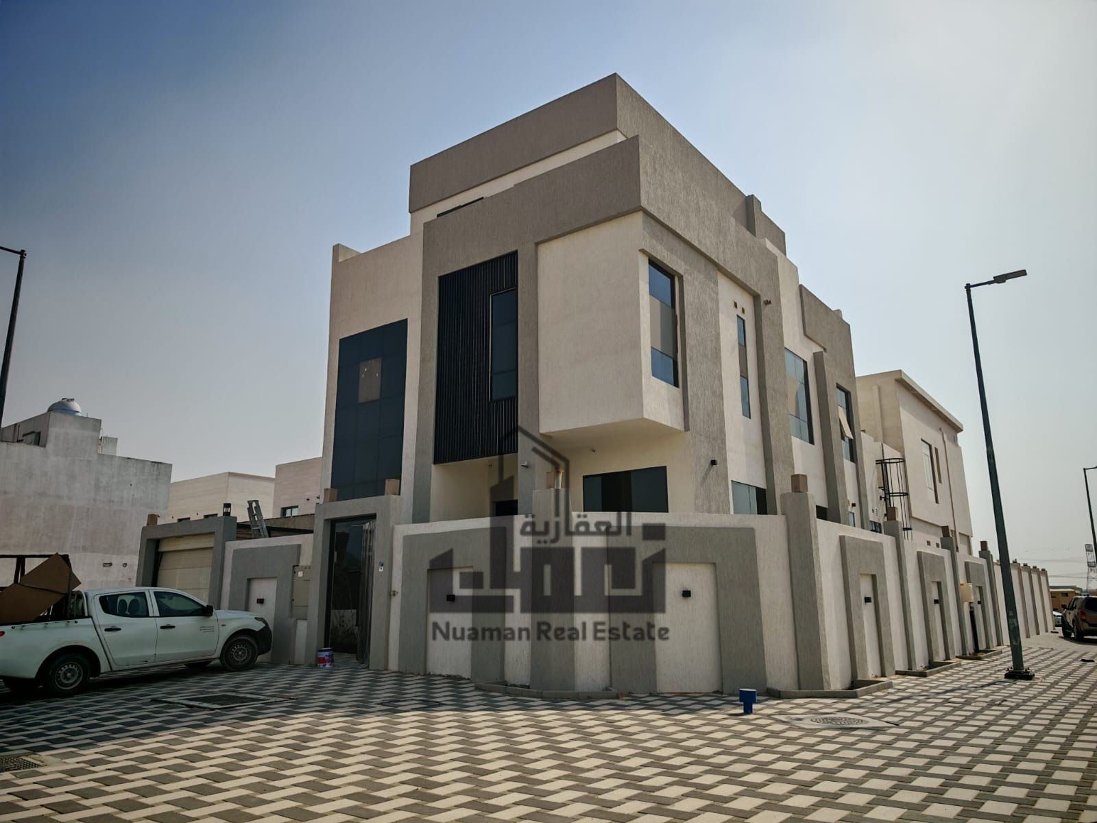 Corner Villa for Sale in Al Hoshi Sharjah – 6 Master Bedrooms – Opposite Park – Ground + First + Partial Roof
