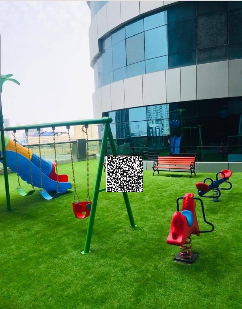For sale: Two-bedroom apartment with a living room in Al Concor Tower, Ajman. Large area.
