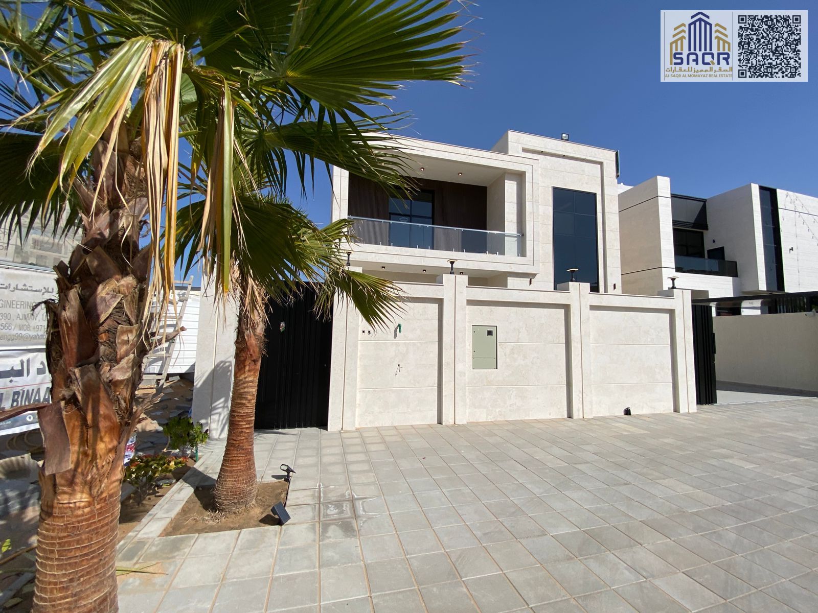 A new villa with a practical design and spacious areas, suitable for families.