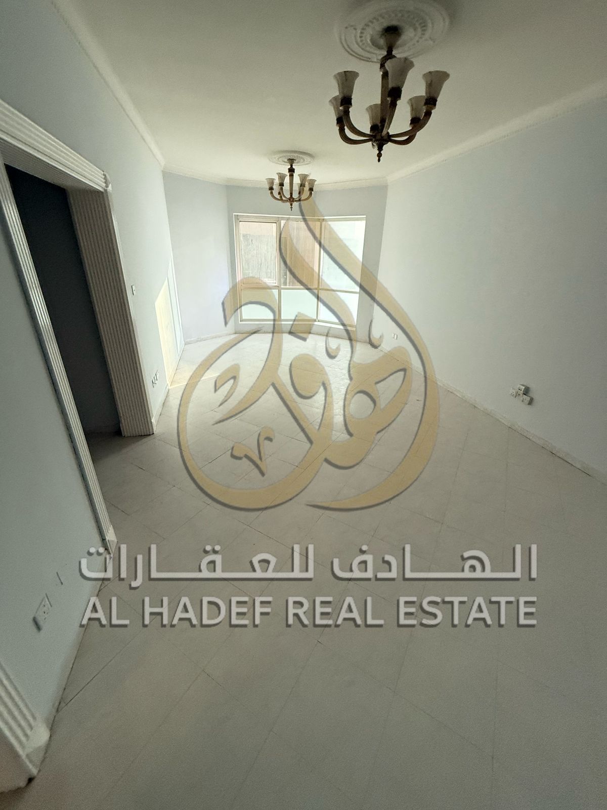 For rent in Al Khan - One bedroom and living room + with 2 bathrooms + free gym and swimming pool + free air conditioning + free maintenance