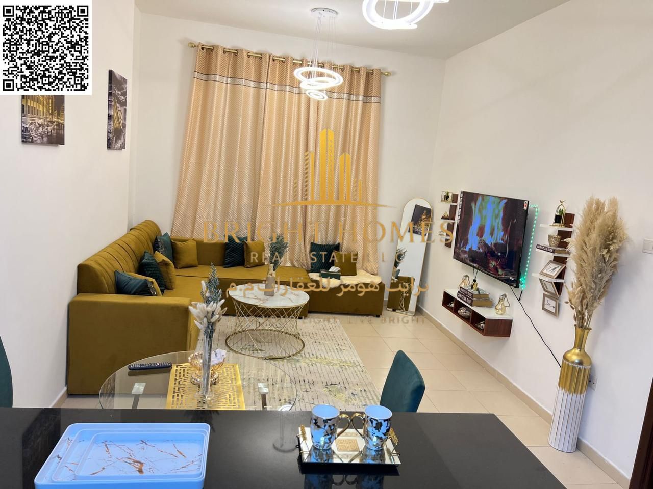 1 Bedroom + Living Room Fully Furnished – Very Elegant 2 Bathrooms Open Kitchen – Fully Equipp