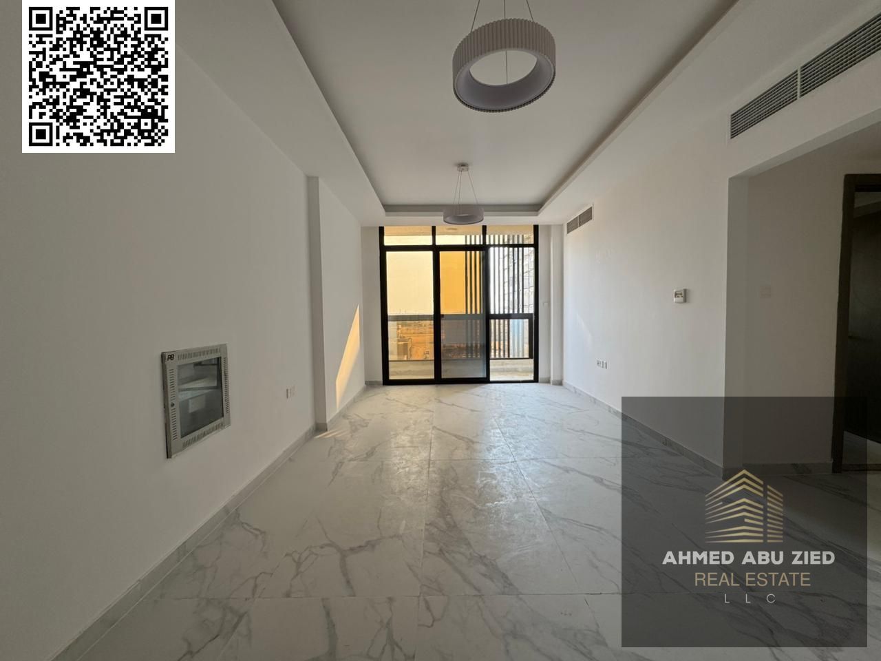 Luxury two-bedroom apartment with a living room in Al Jurf 3, Ajman. First occupancy. | 3 bathrooms | Balcony | Spacious, fully equipped kitchen | Cen
