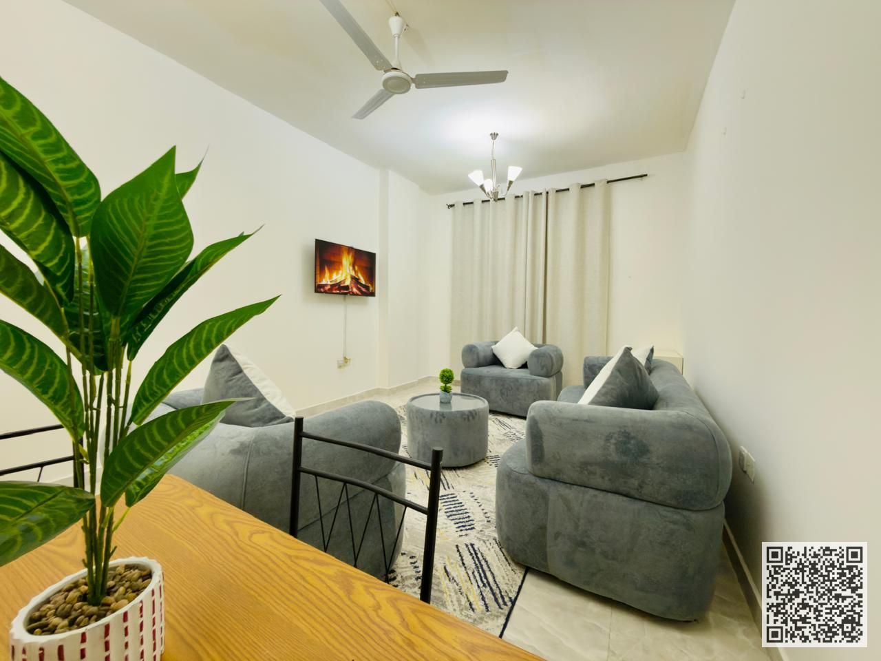 Luxurious and elegant one-bedroom apartment, fully furnished with brand new, high-end furniture, including all bills and internet.