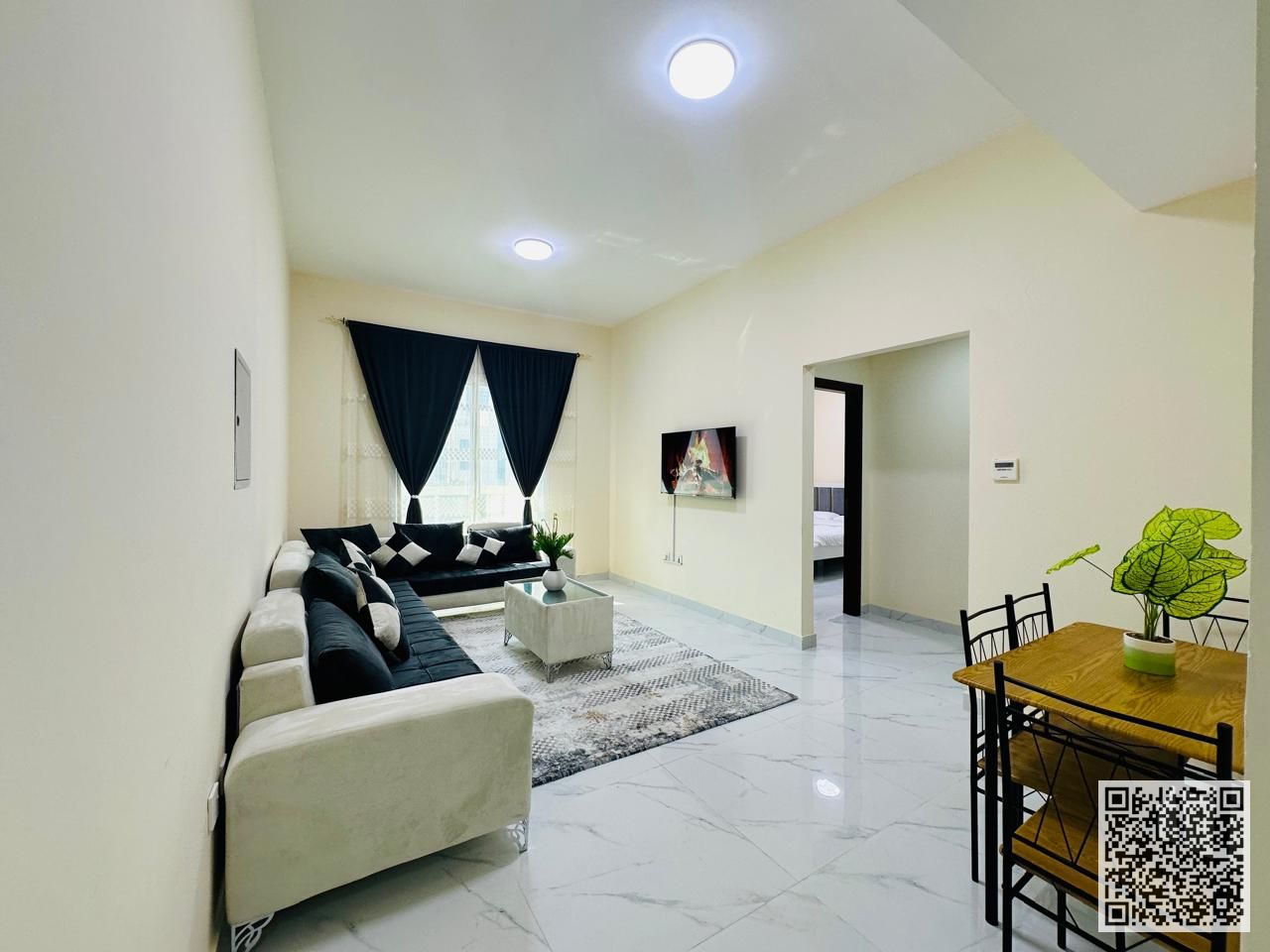 Luxurious and elegant fully furnished one-bedroom apartment with brand new, high-end furnishings in a prime location. All bills and internet included.