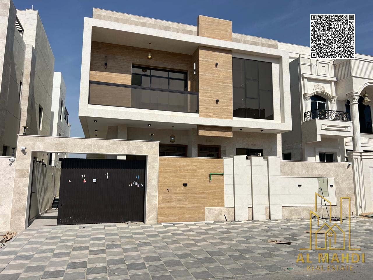 Luxury 7 bedroom villa with roof for sale in Al Bahia Ajman registration fees included modern finishing and spacious layout
