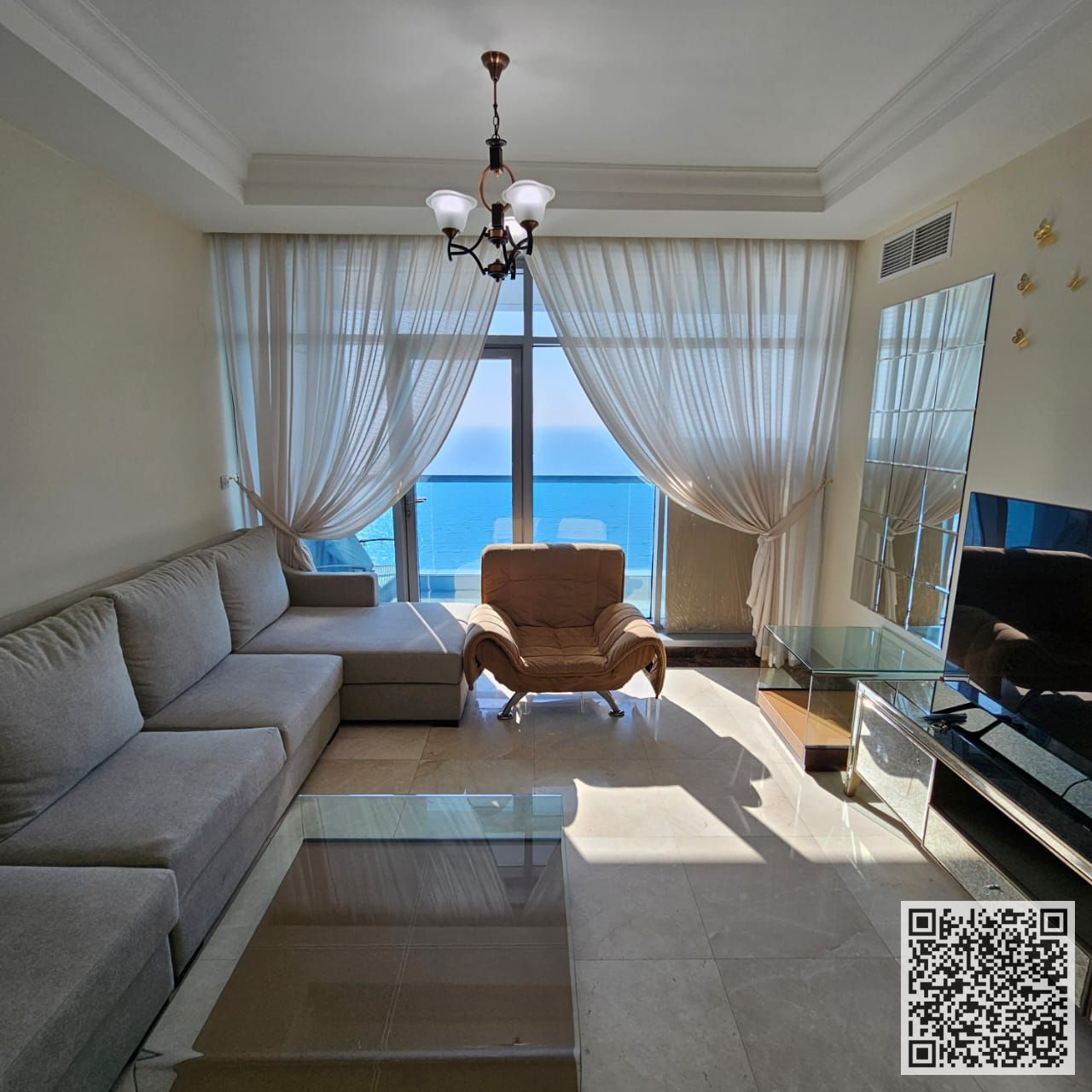 Luxury furnished duplex for monthly rent 3 bedrooms, living room, 2 balconies with sea views + maid's room in Ajman Residence Towers Rent includes