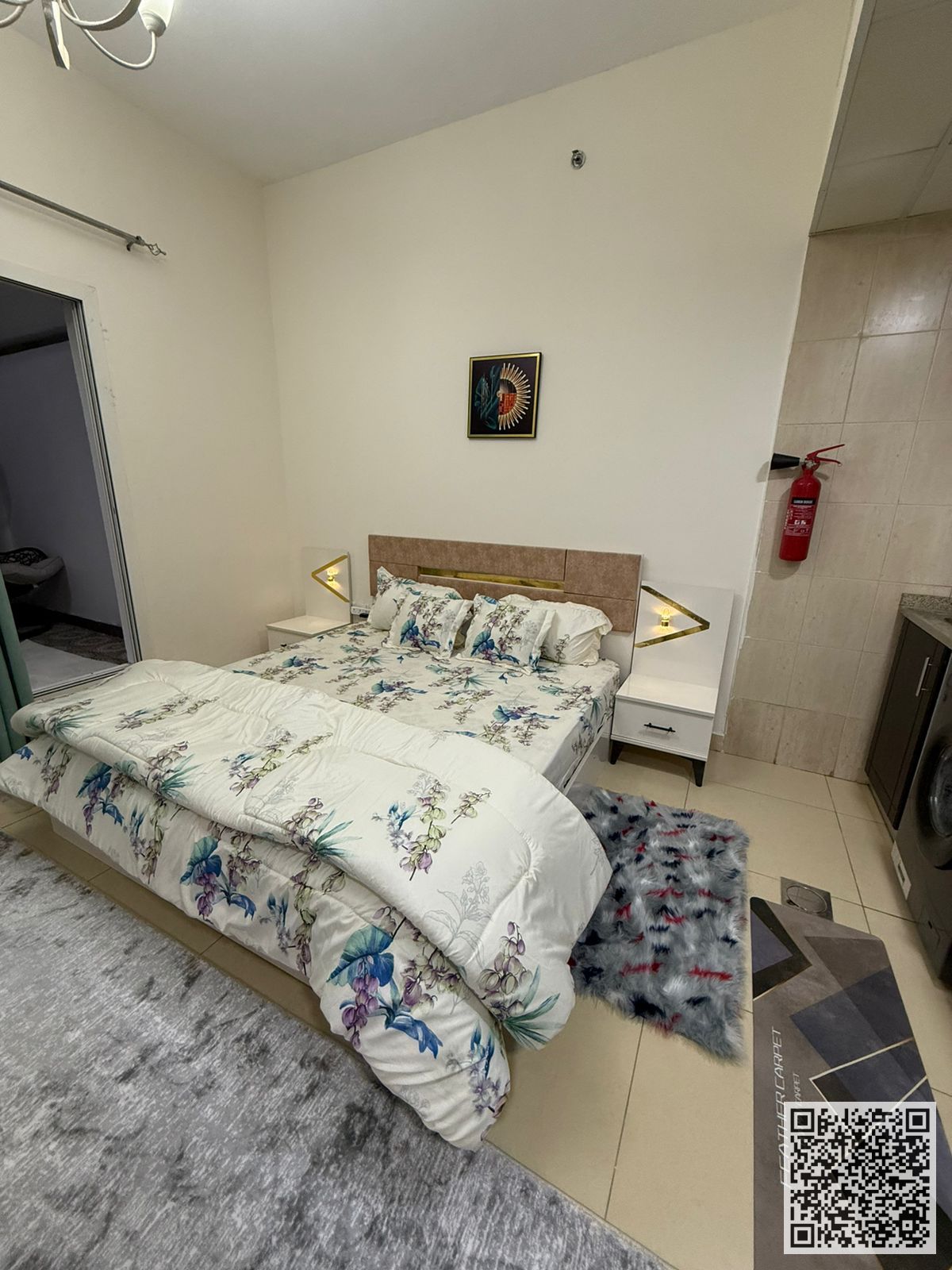 Luxurious fully furnished studio with balcony for monthly rent in Ajman, Jasmine Towers. Fully furnished, at a great price! Rent includes bills net