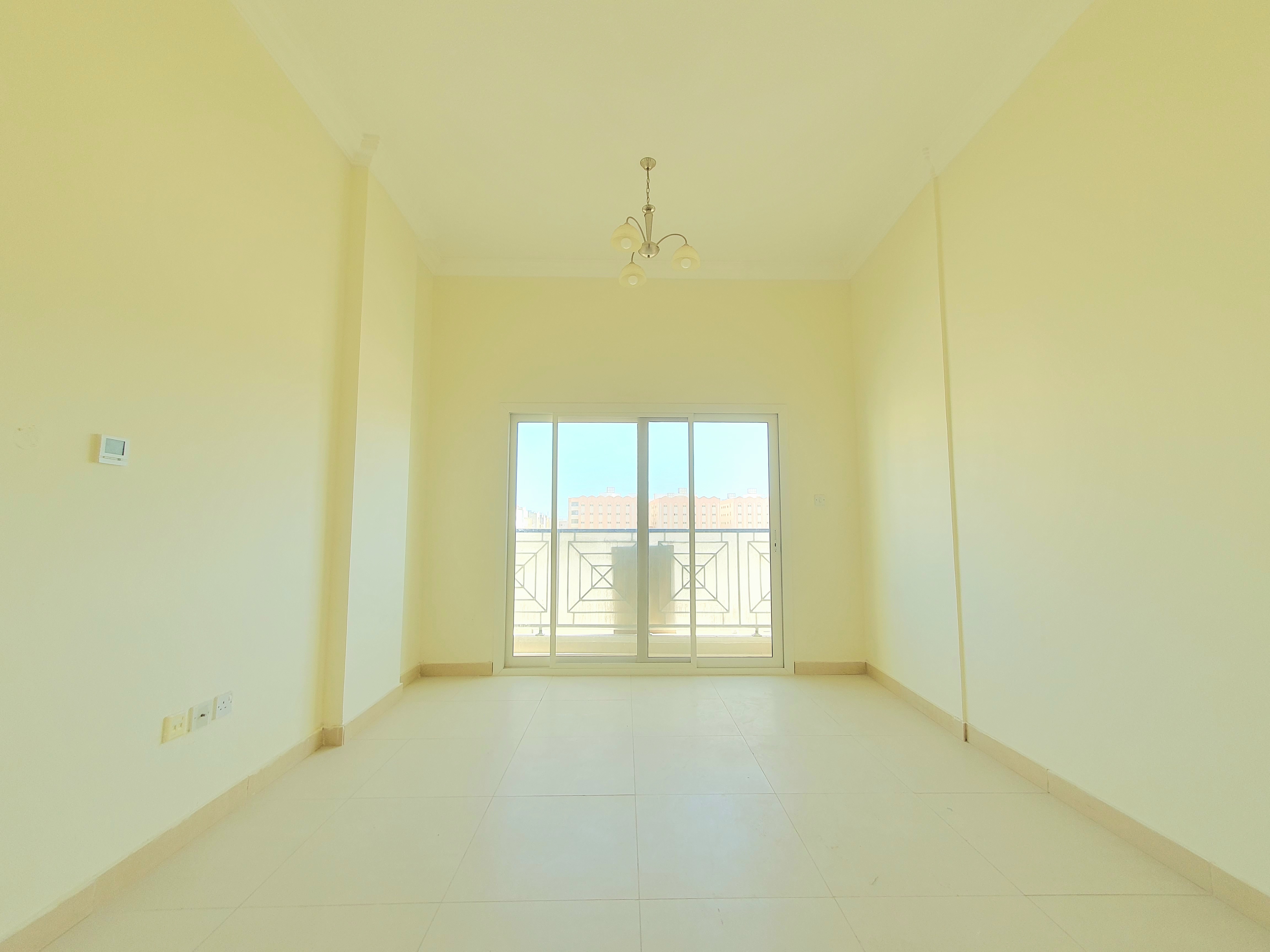 NO DEPOSIT CASH LAVISH 1BHK WITH BALCONY FRONT PARK VIEW IN MUWAILEH