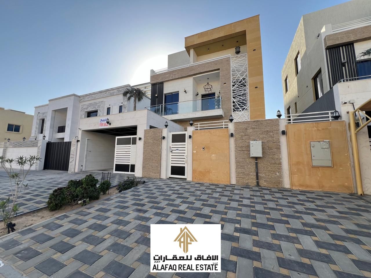 Luxury Villa for Sale in Ajman Al Helio 2 Opposite Fam Tower Modern Design Ground First Roof Five Bedrooms Private Pool Ready to Move In with Full Se