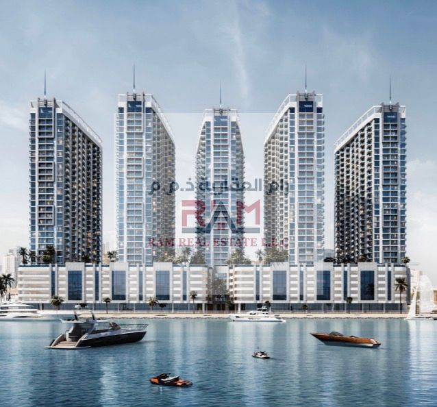 Luxury 3 Bedroom Apartment for Sale in Ajman Creek with Direct Waterfront View and 7 Year Payment Plan
