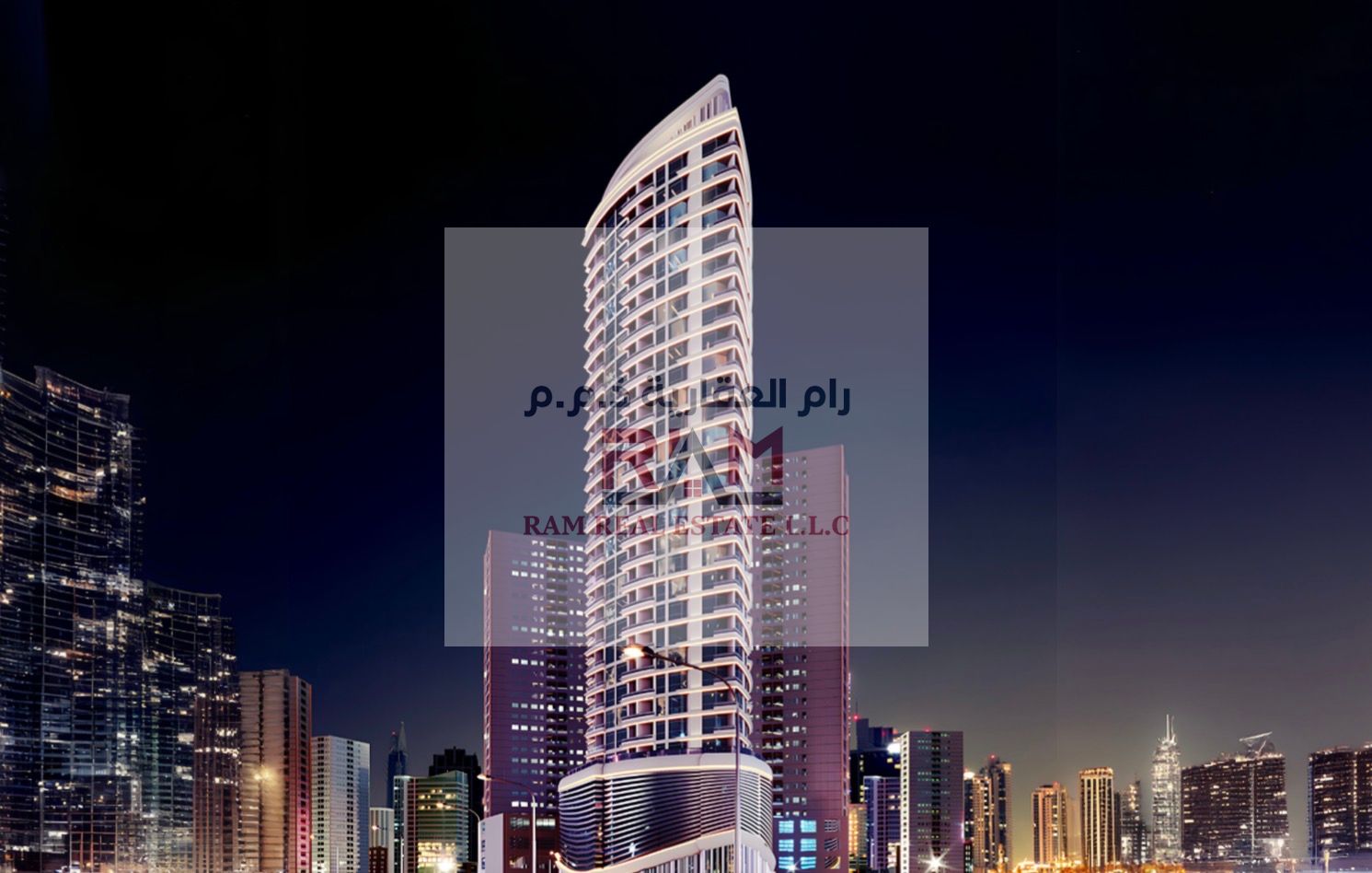 Two Bedroom Apartment for Sale in Ajman Pearl Tower C1 Prime Location in Al Rashidiya 1