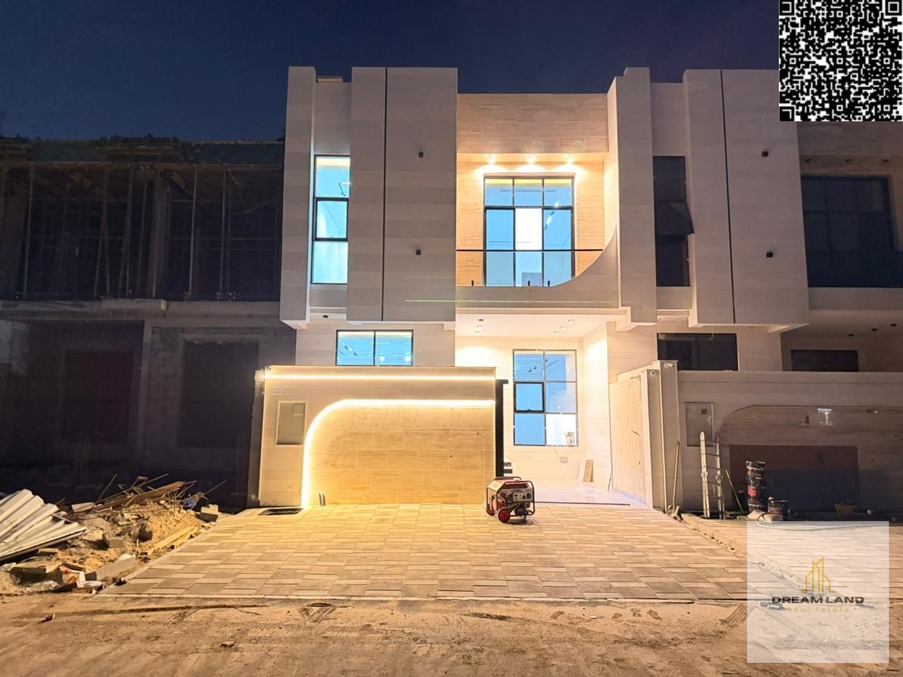 Townhouse for sale in Ajman | Al Helio 2 area | 4 bedrooms, living room, majlis, and roof terrace | Freehold ownership for all nationalities | Price i