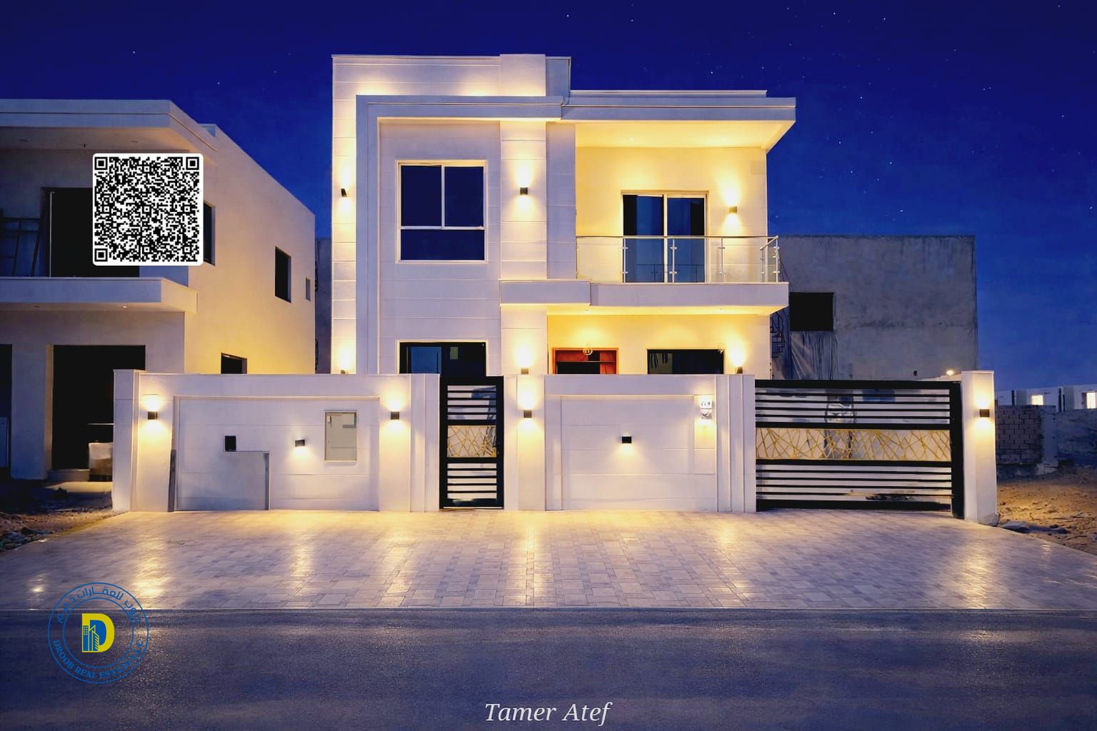 Al Helio 2, Ajman, a 5-bedroom villa including registration fees, custom-finished super deluxe finishes, bank financing, freehold .