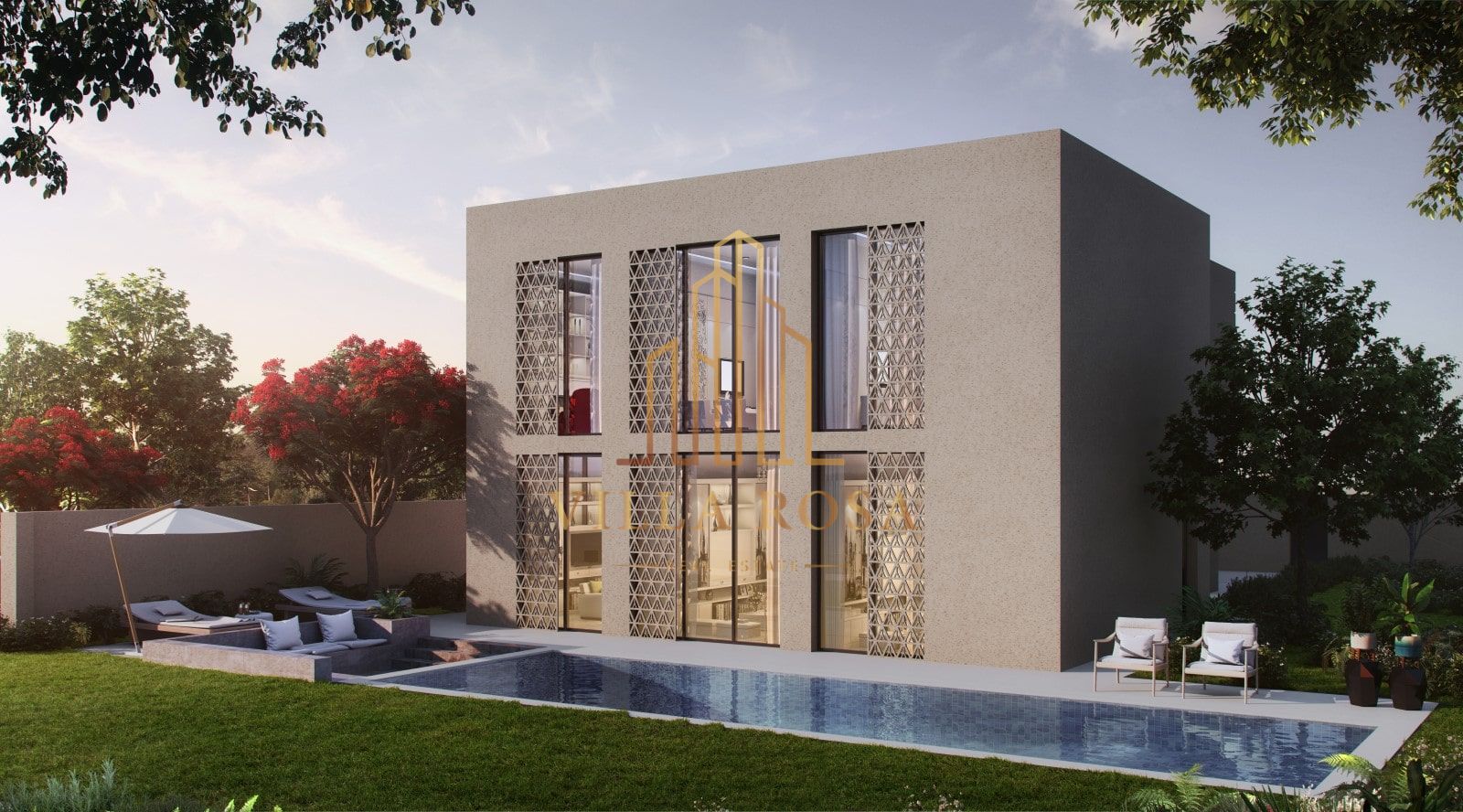 For sale: 4-bedroom villa with swimming pool in the Habban project on Emirates Bypass Road