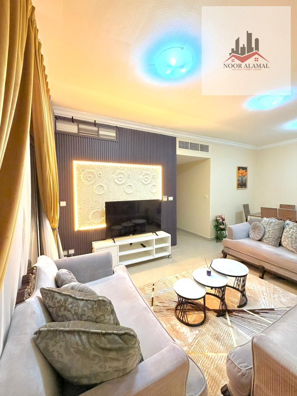 Sharjah Al Taawun, one bedroom, living room, kitchen, and two bathrooms