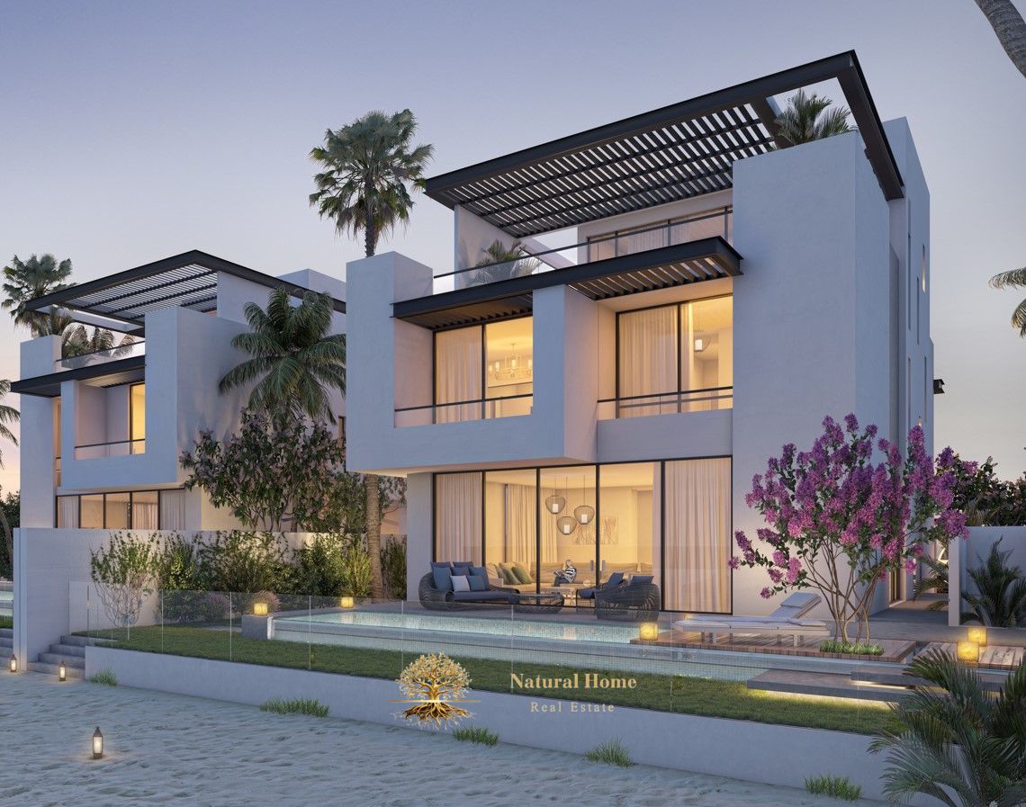 Ready 5BR Beachfront Palace: Private Beach, 5% Off & Golden Visa!