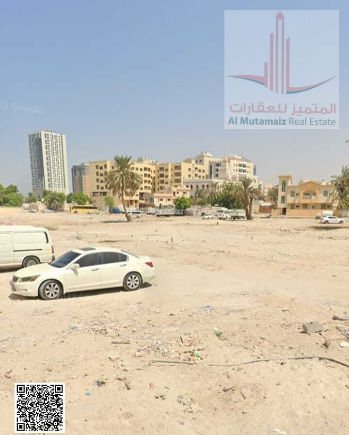 Land for sale in Ajman, Al Bustan area, residential/commercial (G+2), street and alley, area 2587 sq ft, excellent location. Asking AED 1,135,0000