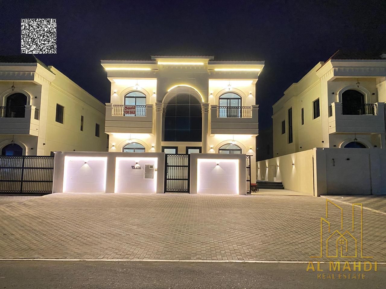 Direct from the owner, including all ownership fees: a villa in one of Ajman's most luxurious villas, built and finished to a super deluxe standard