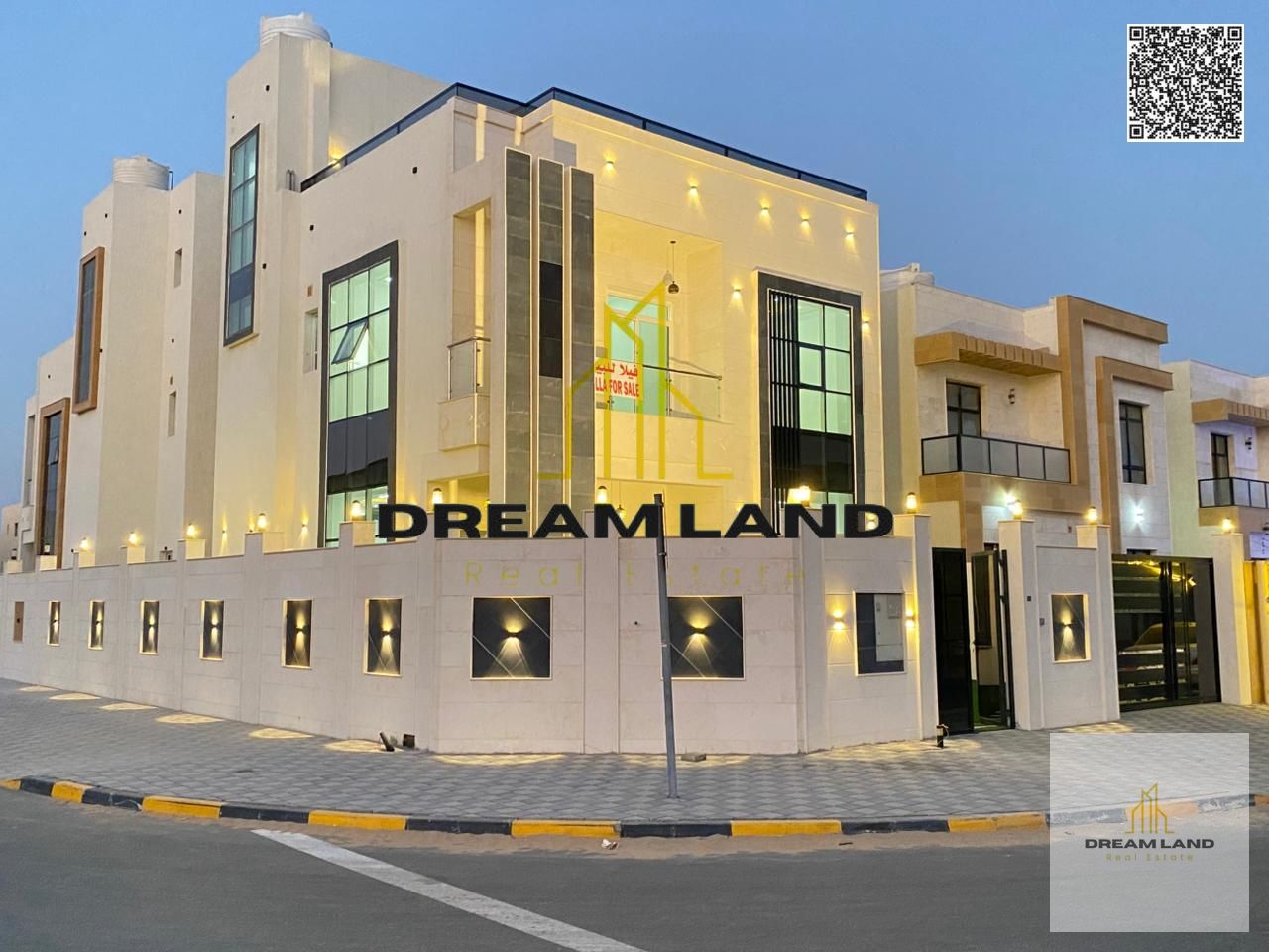 Corner villa with high-end finishes, located on a main street close to all services. Freehold ownership available to all nationalities in one of Ajman