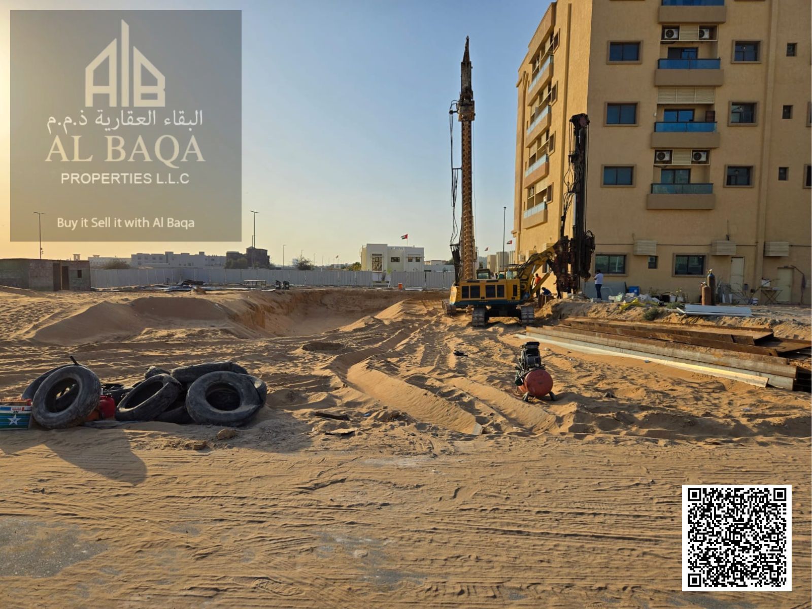 G+5 Corner Plot for Sale in Al Alia – 8,070 Sqft | Prime Location Facing Big Parking Area